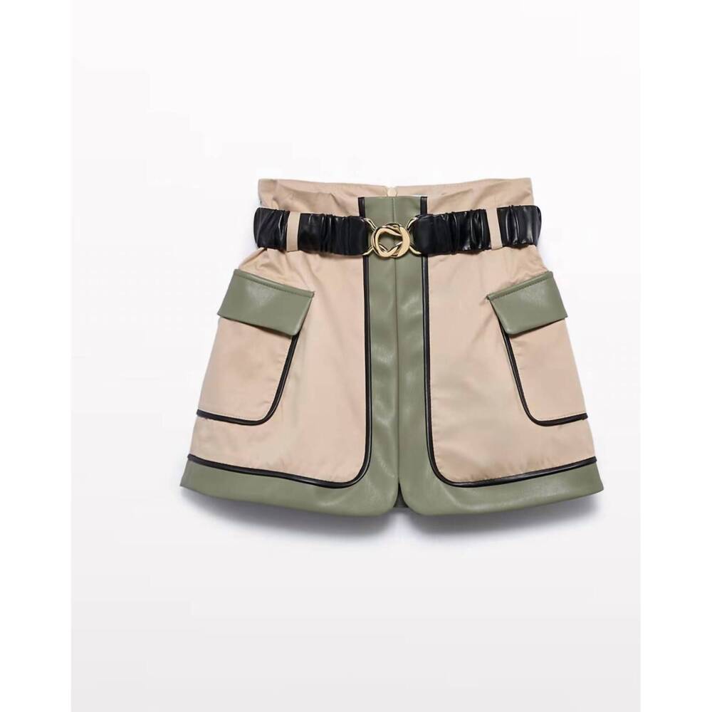 NEW ABEL & LULA kid's combined twill skirt in marzipan
